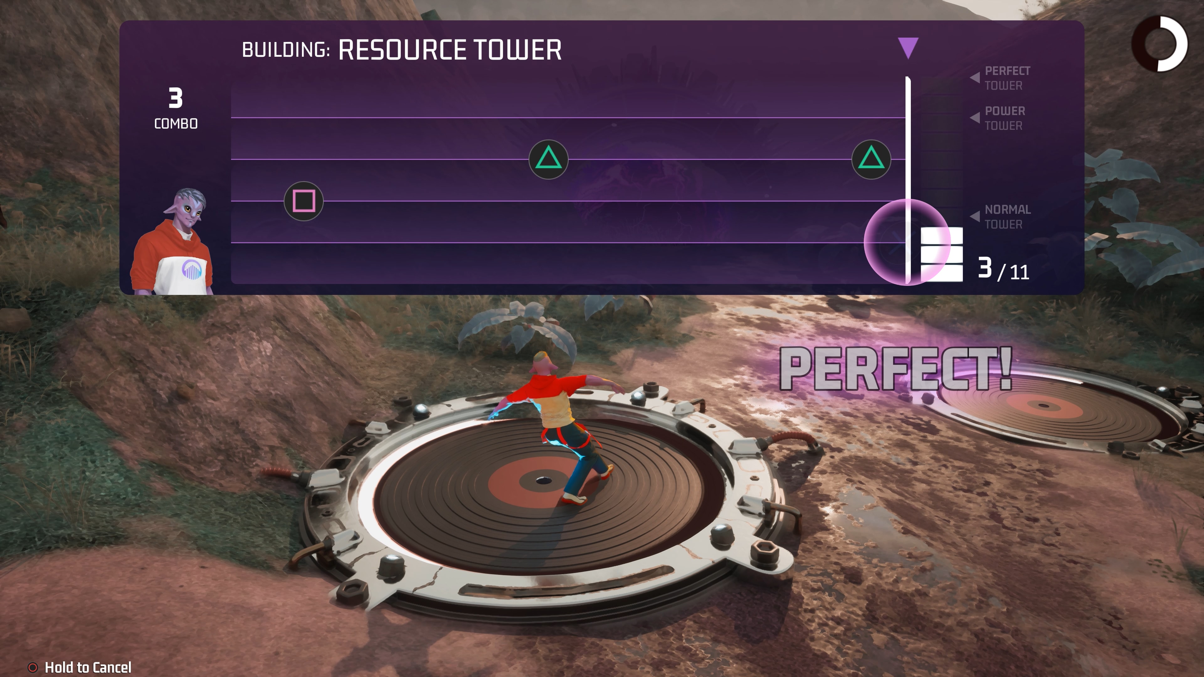 Rhythm Towers in-game screenshot with enemies and rhythm timing