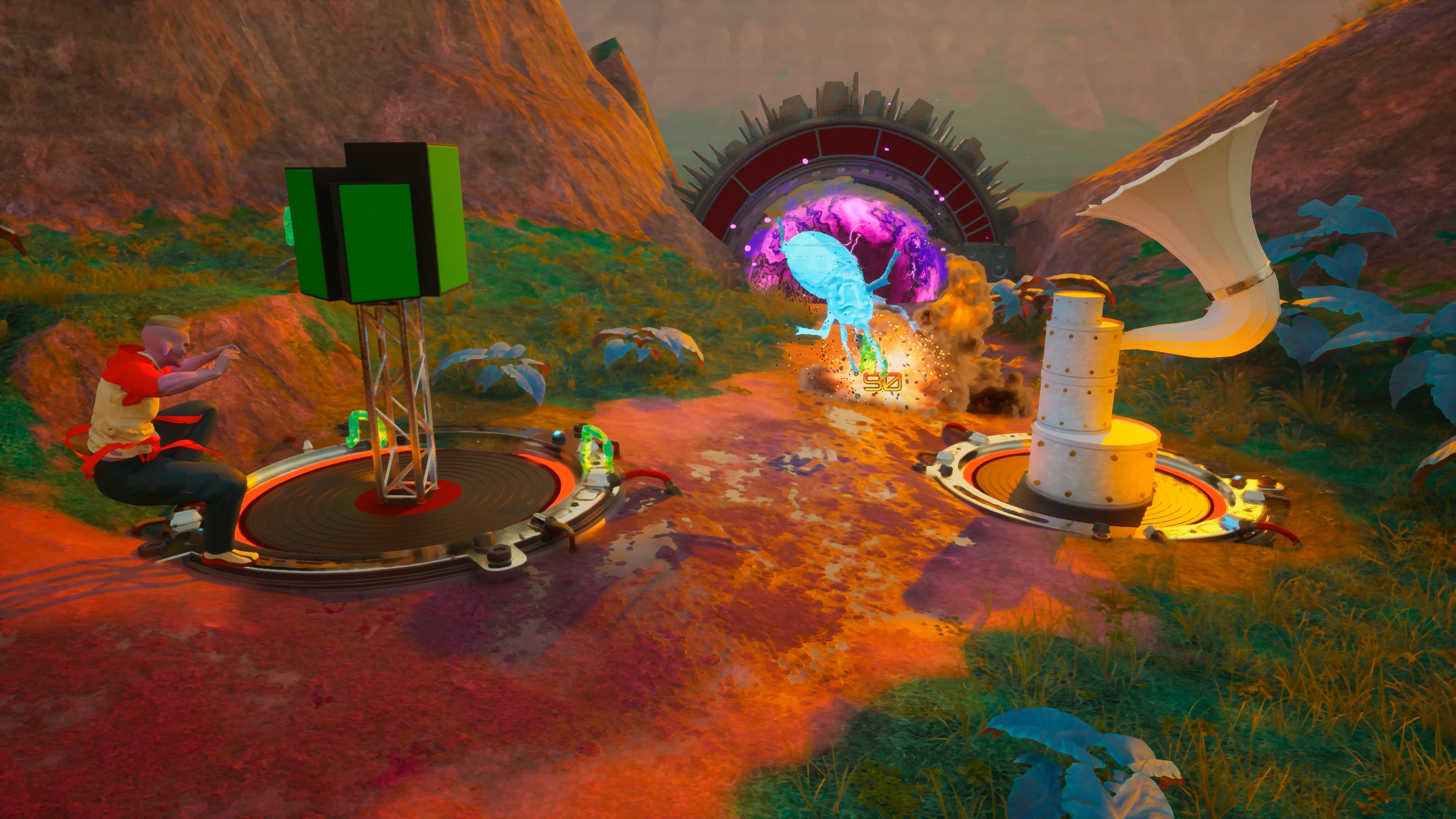Rhythm Towers screenshot with bright environmental visuals