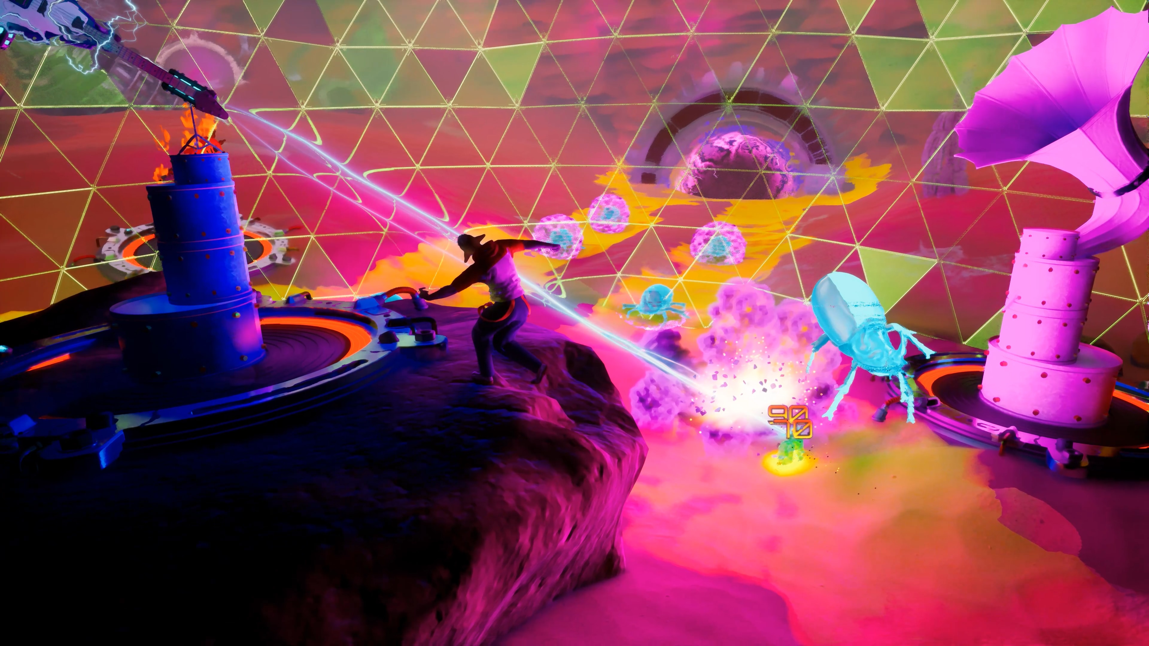 Rhythm Towers screenshot highlighting stylized effects